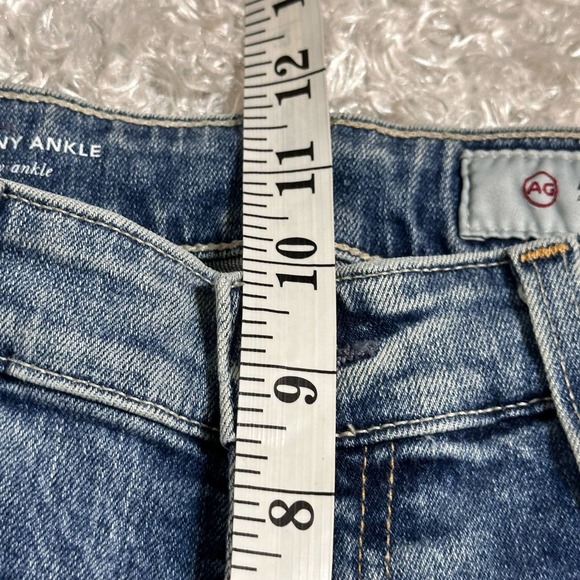 AG Adriano Goldschmied Farrah Skinny Ankle Highrise Jeans Blue Sz 27 - Picture 11 of 13